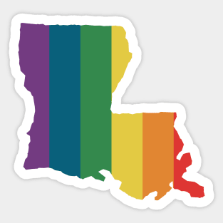 Louisiana State Rainbow Sticker